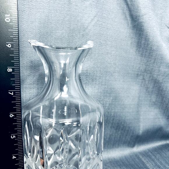 VTG Cut Clear Crystal Glass Carafe Decanter Waterford Replacement Vase Elegant - Picture 6 of 10
